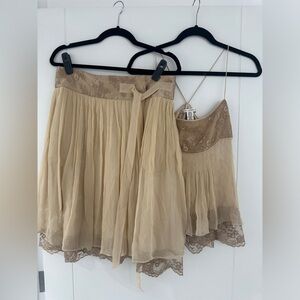 Diane Von Furstenberg Silk SET blouse and skirt